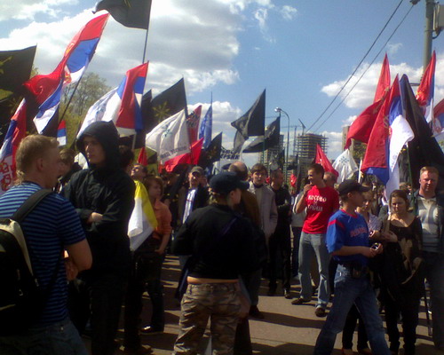 Сербский Марш в Москве 27 апреля 2008 года