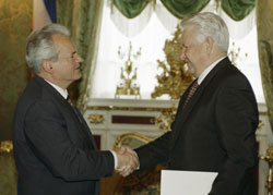 Слободан Милошевич и Борис Ельцин