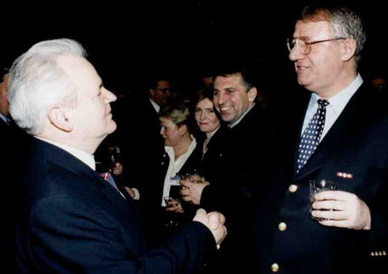 Слободан Милошевич и Воислав Шешель