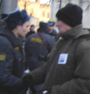 Разогнанный милицией пикет 24 марта 2006 г. Памяти Слободана Милошевича
